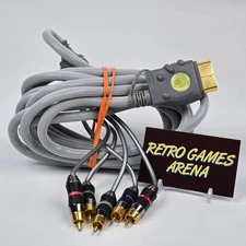Original Xbox Psyclone Brand Component HD AV Genuine Silver Cable Cord TESTED