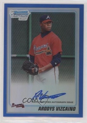 2010 Bowman Chrome Prospects Blue Refractor 25/150 Arodys Vizcaino Auto i6j