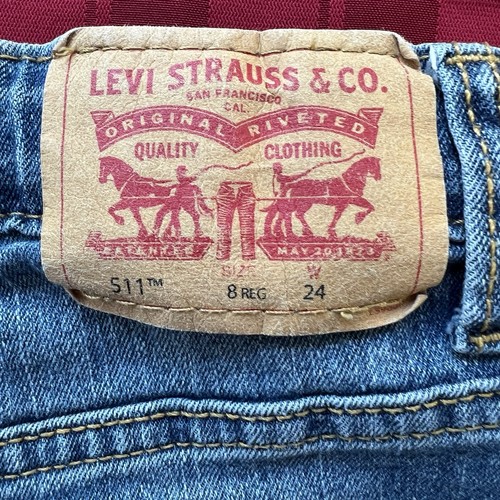 LEVIS 511 Boys Jean Shorts Size 8 Regular w/ Adjustable waist Pre-owned - Picture 4 of 10