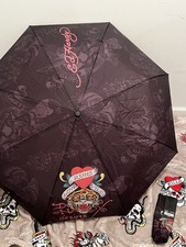Ed Hardy Auto Open Umbrella Screaming Tiger Love Runs Wild NWT