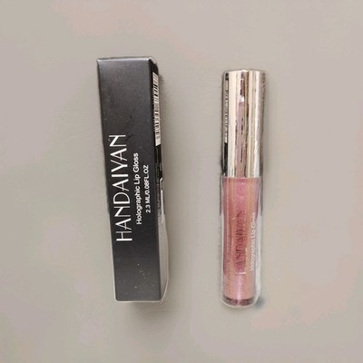 Handaiyan Holographic Lip Gloss # 4 New Sealed Rose With Gold Glitter