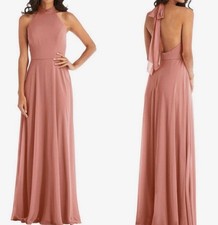NWT After Six Size 10 Rose Pink Chiffon Backl...