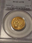 1910 5 Dollar Indian Head Gold Coin. PCGS AU 58. Beautiful Coin