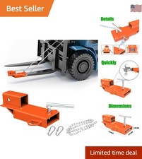 Rugged Powder-coated Trailer Hitch Attachment - 2 Receiver For Tractors More