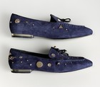 ROGER VIVIER⚡️Dark blue suede metal emblem studded loafers size 36EU/6US — photo 2