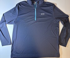 Wendy  s Dark Blue Lightweight 1/4 Zip Pullover Men  s Uniform Assistant Manager
