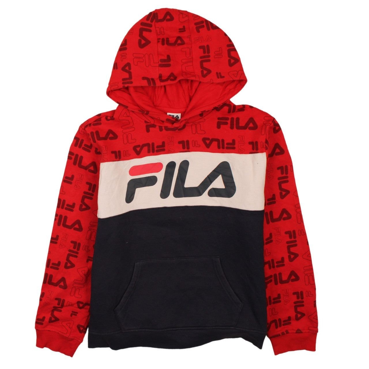 FELPA CON CAPPUCCIO VINTAGE FILA BLU DONNA 2XL