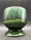 Vintage Brush McCoy Style Green Drip Glaze Art Pottery Pedestal Planter — photo 4