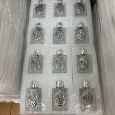 Set of 12 x Glass Holy Water Bottle with Guardian Angel Medallion Psalm 119:11