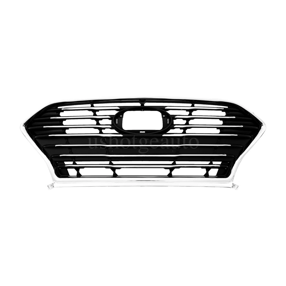 Upper Front Bumper Grille Grill Mesh Chrome For 2018 2019 2020 Hyundai Sonata - Image 3 of 4