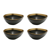 SchüSsel Schale SalatschüSsel Aufbewahrung 4Er Set Steinzeug Schwarz Kare Design