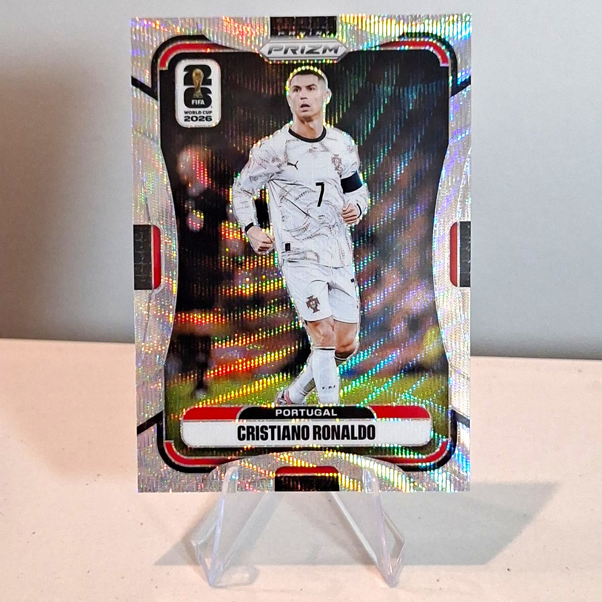 Panini Prizm 2026 FIFA World Cup Cristiano Ronaldo Silver Wave Prizm!! ⚽ #367 view 1