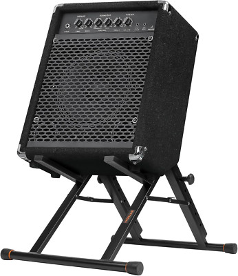 High-Profile Collapsible Amp Guitar Stand   Tilt Back & Portable, Black