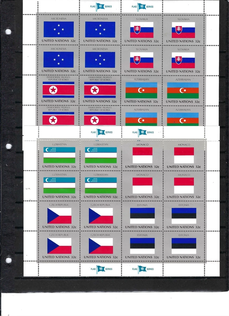 レア！UNITED NATIONS SOUVENIR FLAG STAMPS Flags, National Emblems United Nations Stamps for sale | eBay