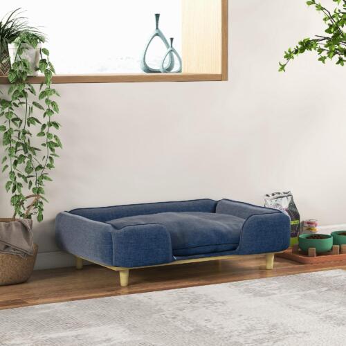 Lettino per Cani Grandi fino 30 kg da Interno 96x66x24 cm Blu AllMyPets - Foto 8 di 9