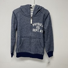 Carter's Boys' Blue Heather Full Zip Hoodie Size 4T  5T
