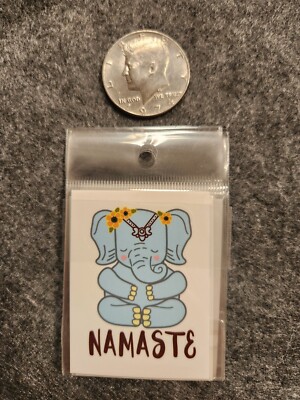 Namaste Elephant 2 1/2'' Off the Hook Vinyl Sticker