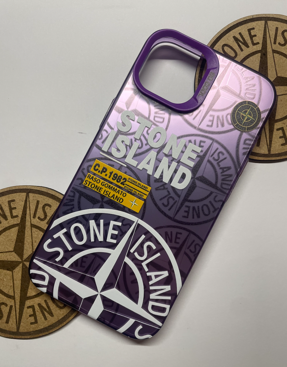 Coque stone island iPhone 16, 15, 14, 13, 12, 11, Mini Pro