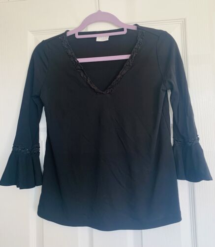 NEXT Black Maternity Stretch Top Blouse Shirt  Size 8 - Picture 1 of 2