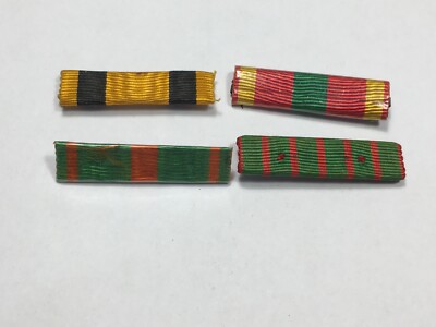 Militaire Lot de 4 Barrettes de Rappel dont Croix de Guerre (106-5/P16/A0-52)