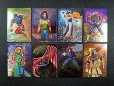 1993 Marvel Masterpieces - Dyna-Etch X-Men 2099 - Complete 8 Card Set - CLEAN!