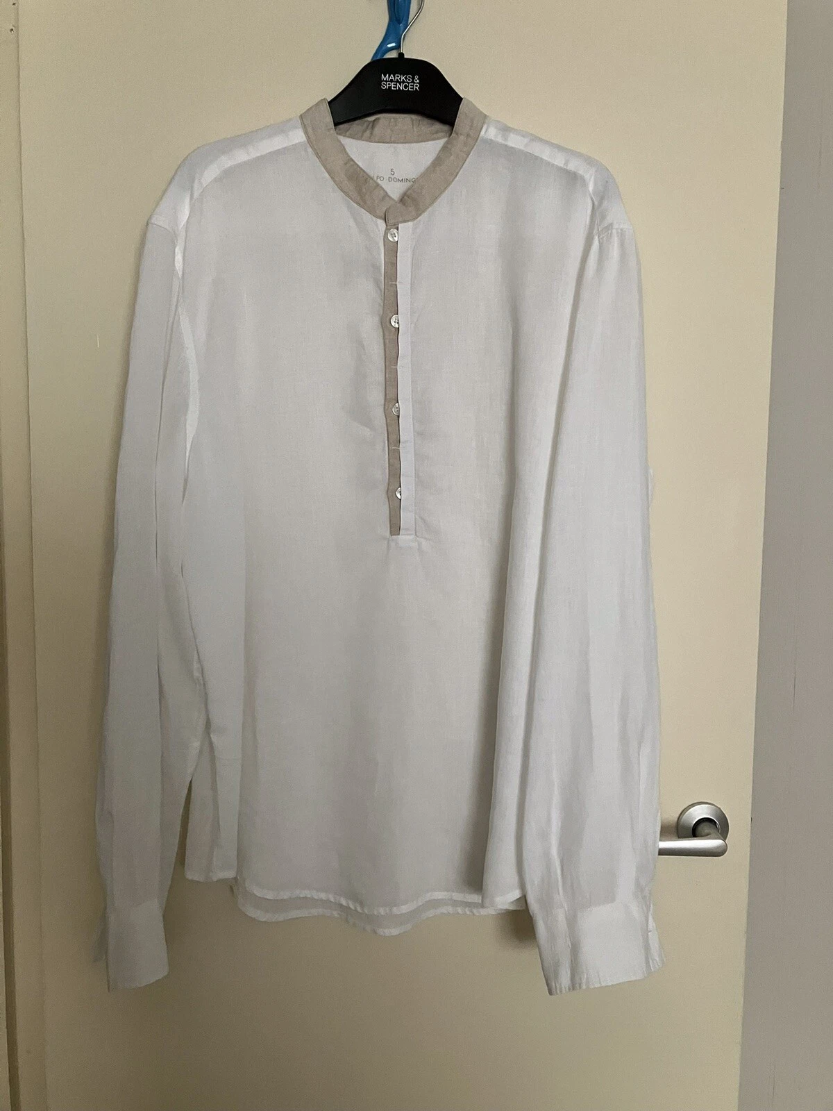 Mens linen shirt adolfo dominguez size 5 UK Size xl bnwot