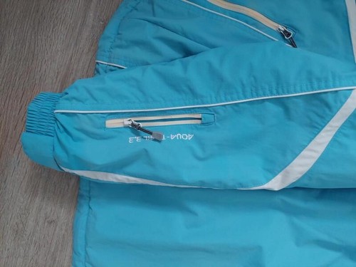 Damen Skijacke Größe 40, gebraucht, türkis-weiß - Bild 6 von 6