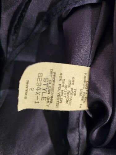 Vintage Victor Costa Cocktail Dress Puff Sleeve Velvet Taffeta Size 2 1989 VGUC - Picture 7 of 7