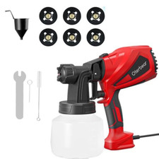 1200ML Paint Sprayer HVLP Electric Spray Paint Gun with Container Red