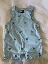 tommy hilfiger boys 3-6 month whale shortalls