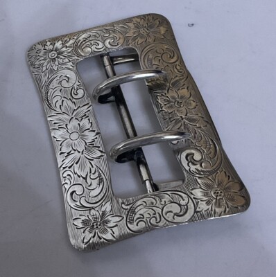 ANTIQUE JENKINS & JENKINS STERLING SILVER 925 BELT BUCKLE 