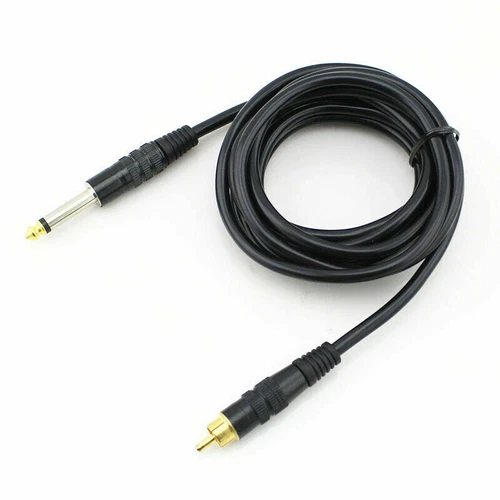 2.5M (8.2ft) Black RCA Clip Cord for Tattoo Machine Thick Cord Premium Quality  - product listing photo