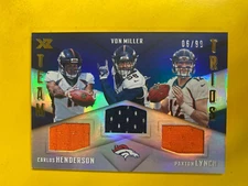 D63802  2017 Panini XR Team Trios JERSEYCarlos Henderson/Paxton Lynch/Von Miller