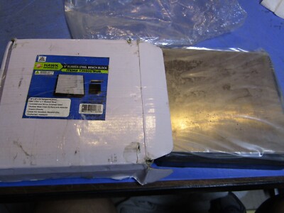 1   HAWK 2 sided Steel & Rubber Square Bench Block TJ9806-RUB. NEW in Box Opened