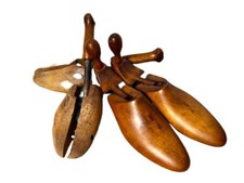 Stadler Antique Wood Wooden Shoe Stretchers Mold Tool Lot Of 4