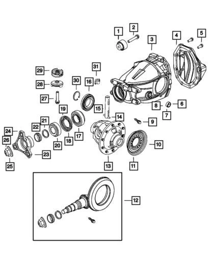 Genuine Mopar 2004-2010 Dodge Challenger Front Drive Pinion Bearing 52111439AB - Image 4 of 4