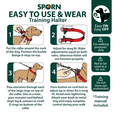 Sporn Spus10056 Original Training Halter for Dogs - Black