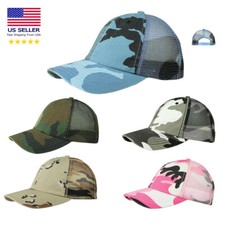 Unisex Baseball Cap Camouflage  USA Army American Flag Tactical Trucker Mesh Hat