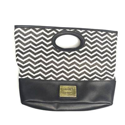 Nicole Miller Chic Boho Chevron Print Shopper Tote Handbag, Multi-Color-