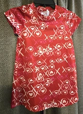 Extremely Me Girls Red & White Hearts XO Sleep Tee Size 4 NWT