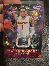 2020 Panini Prizm Draft Picks Crusade Purple Ice /149 Obi Toppin #87 Rookie RC