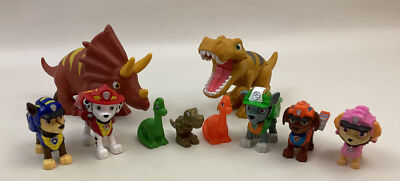Paw Patrol DIno Rescue Dinosaurs And Figures Lot Of 10 Pcs Lot A