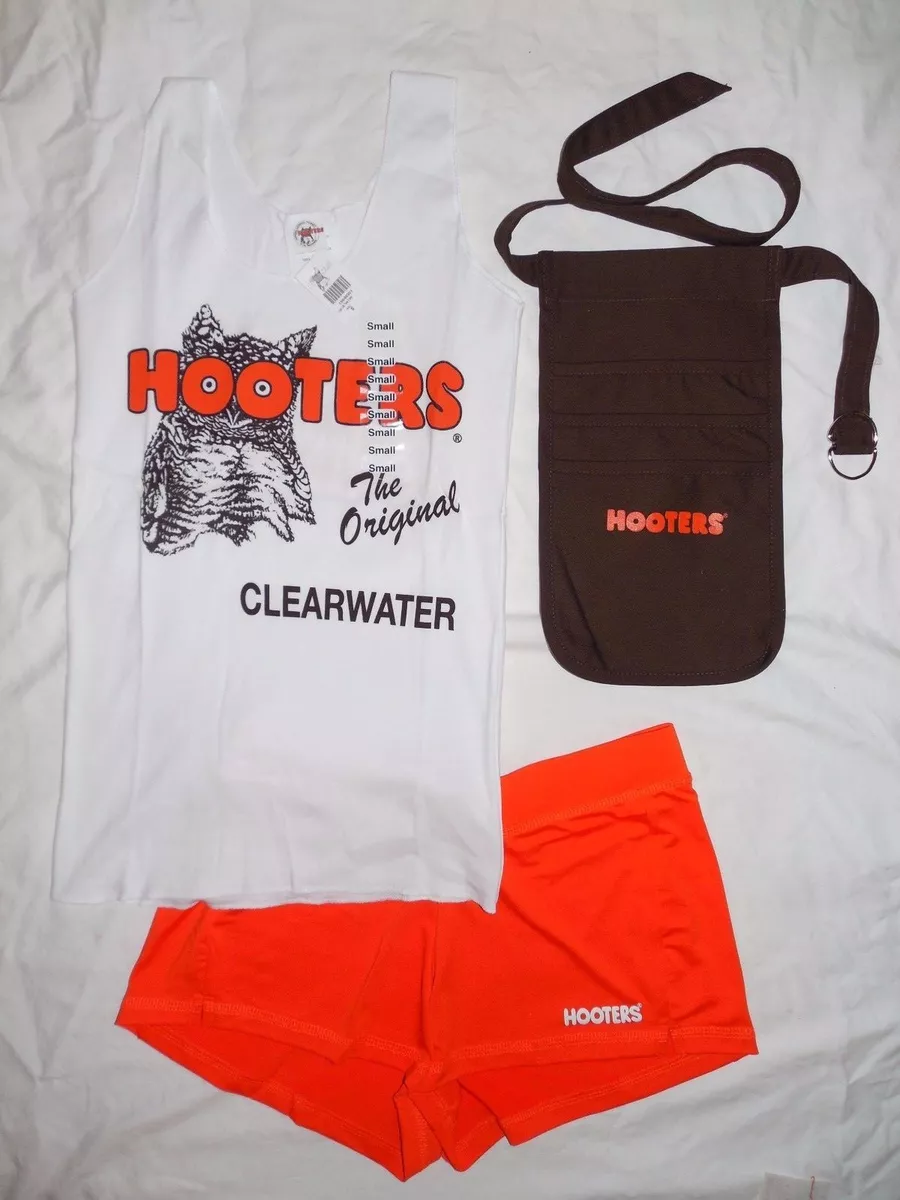 New HOOTERS Uniform Halloween Costume Tank/Short/Pouch Clearwater