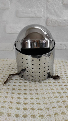Christmas Medieval Armor helmet larp Armor hiking chrome steel style Gift Item
