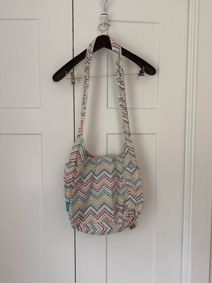 Thirty-One Chevron Party Punch Shoulder Crossbody Bag Reversible Retired Pattern