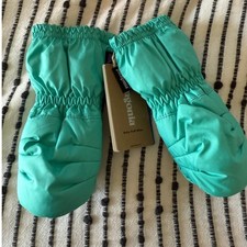 BNWT  Patagonia Baby Puff Mitt Puffy Mittens  Teal 3-6 months