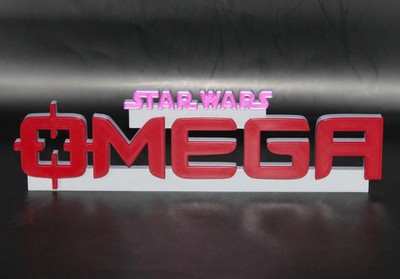 Omega - Bad Batch - 3D printed Logo Sign Wall Desk Shelf Art