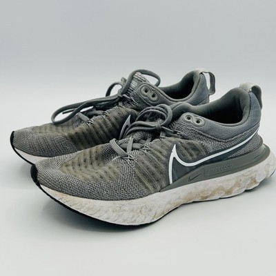Nike React Infinity Run Flyknit 2 Shoes Womens Size 6.5 Gray White CT2423-001