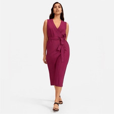 Everlane The Japanese GoWeave Sleeveless Wrap Dress in Purple Size 2