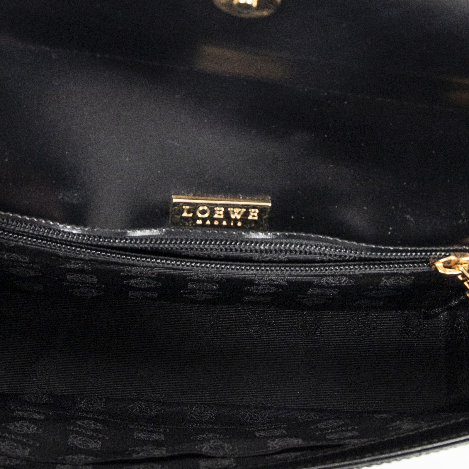 Loewe Black Vintage Rectangular Flap Shoulder bag… - image 9